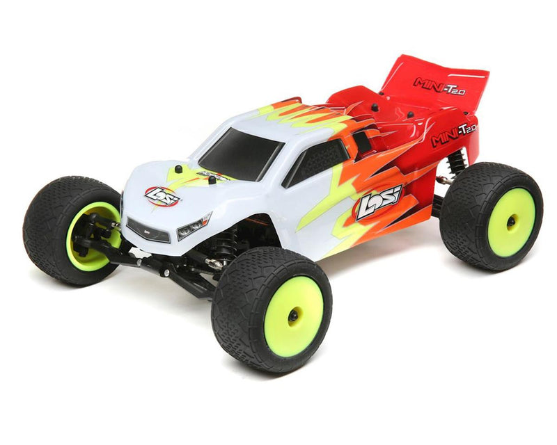 LOS01015T1 Losi Mini T 2.0 RTR 1/18 2wd Stadium Truck, Red, LOS01015T1