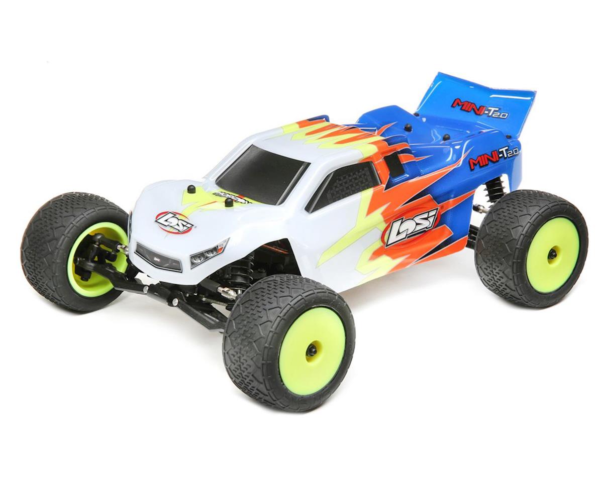 LOS01015T2 Losi Mini T 2.0 RTR 1/18 2wd Stadium Truck, Blue, LOS01015T2 Losi