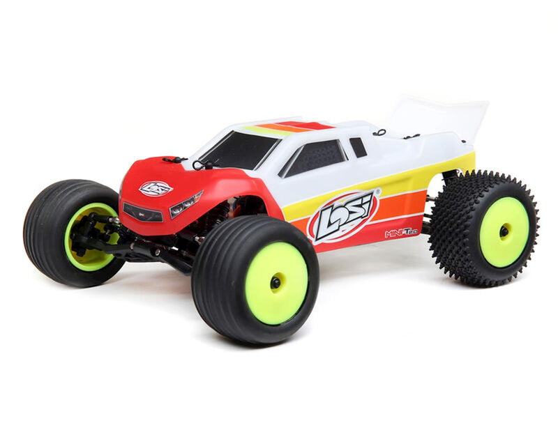 LOS01019T1 Losi Mini T 2.0 Brushless RTR 1/18 2wd Stadium Truck, Red, LOS01019T1