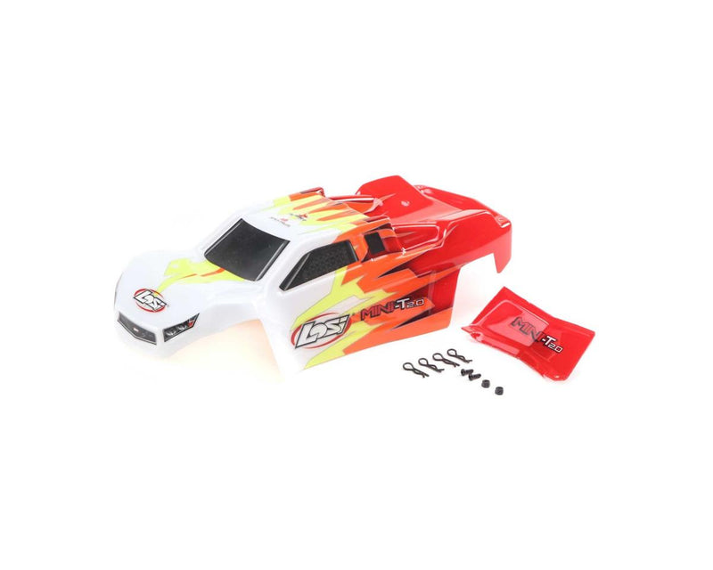 LOS210013 Losi Body, Red and White, Mini T 2.0