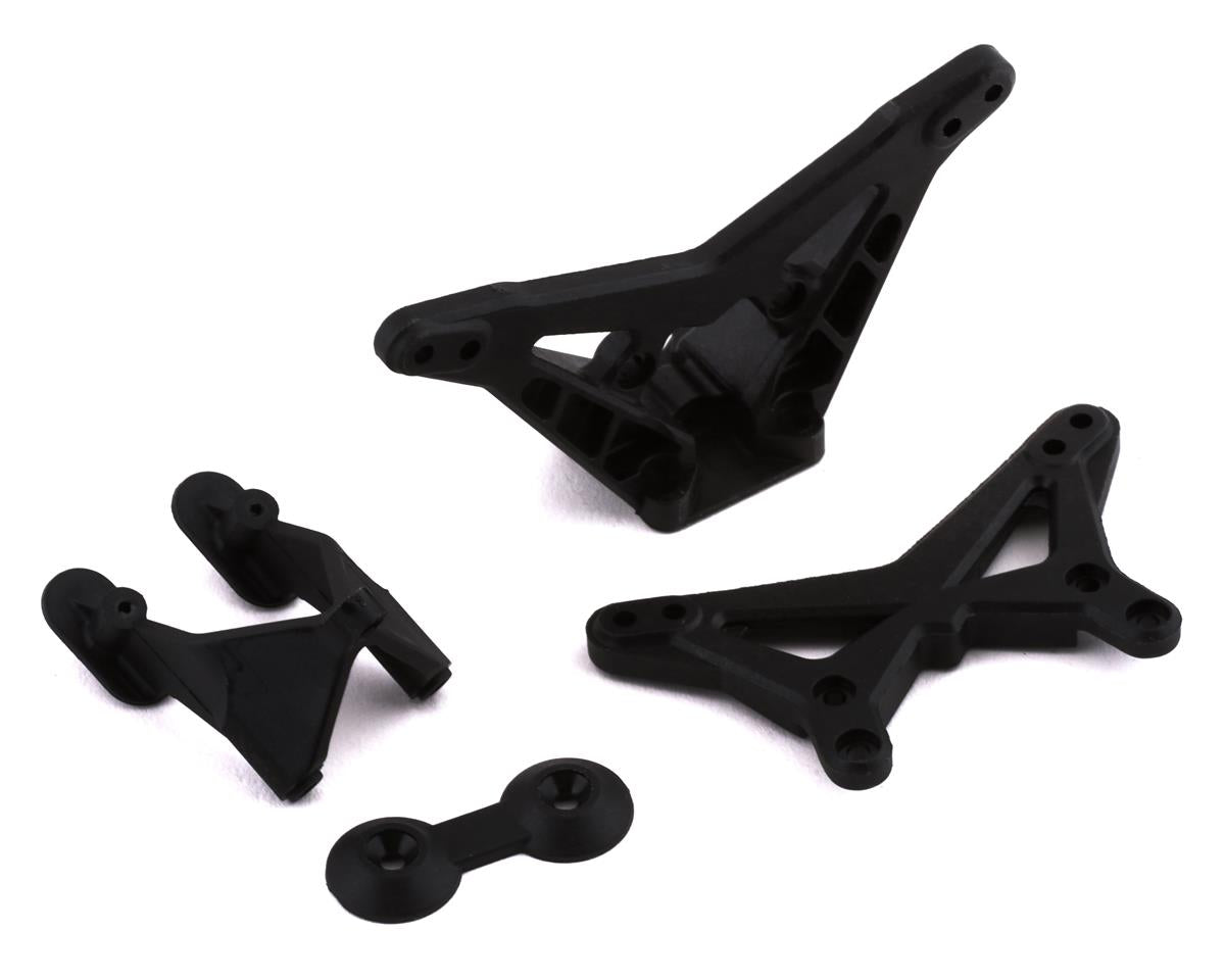 LOS214012 Losi Front and Rear Shock Tower including Wing Stay, Mini-B Losi