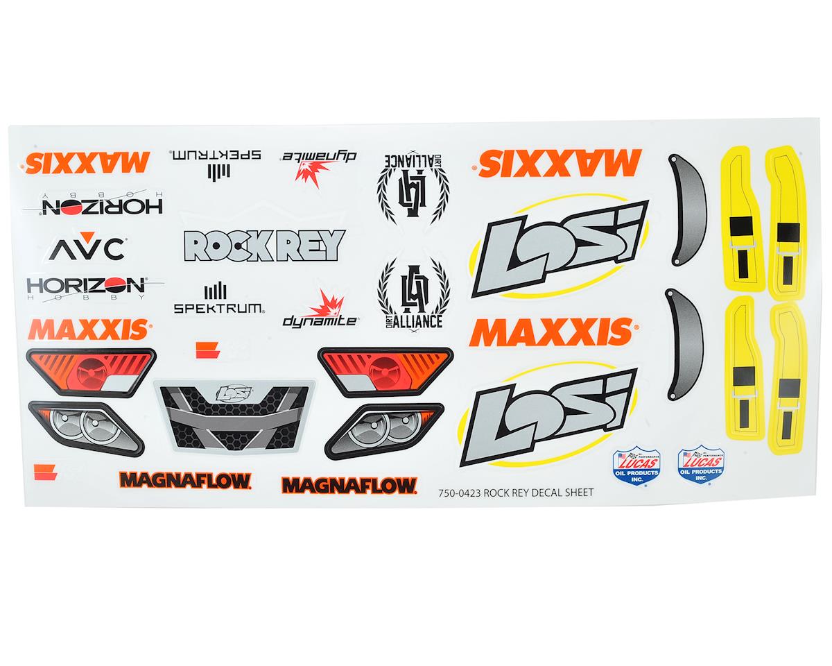LOS239001 Losi Fluorescent Yellow Decal Sheet- Rock Rey Losi