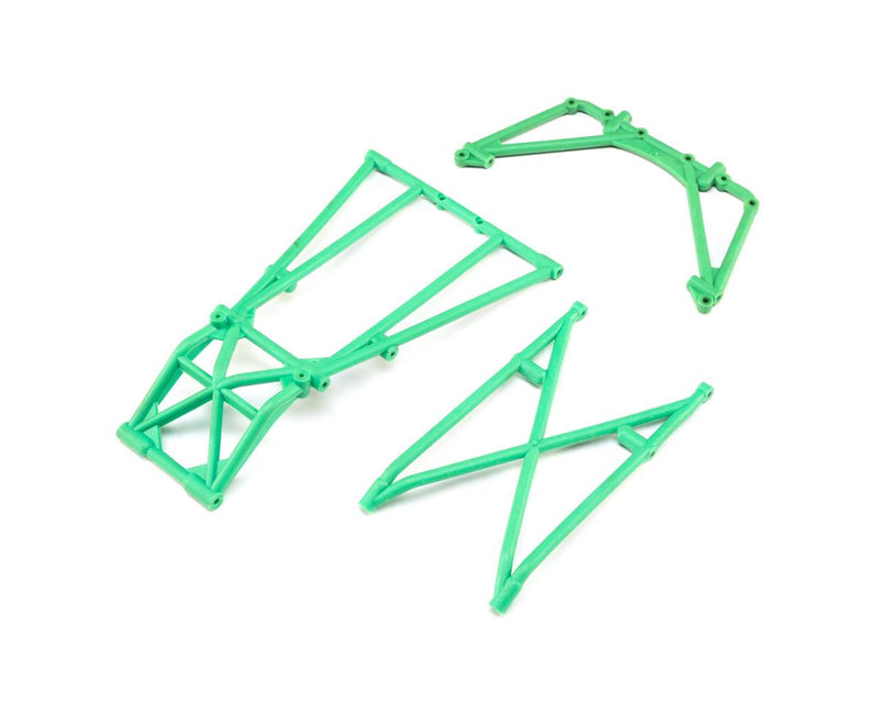 LOS241043 Losi Green Rear Cage and Hoop Bars, LMT