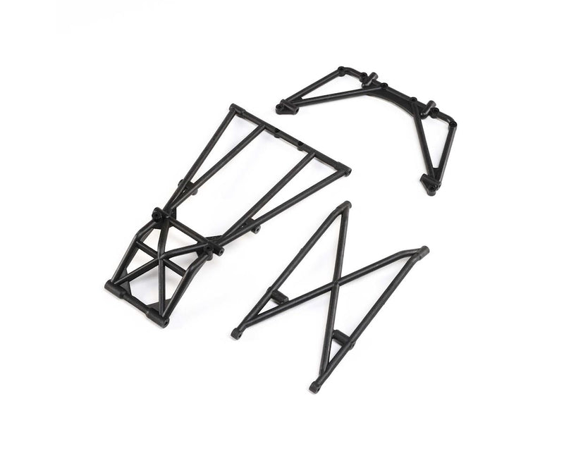 LOS241044 Losi Black Rear Cage and Hoop Bars, LMT