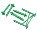 LOS241045 Losi Green Rear Body Support and Body Posts, LMT Losi