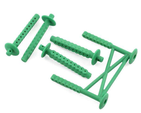 LOS241045 Losi Green Rear Body Support and Body Posts, LMT