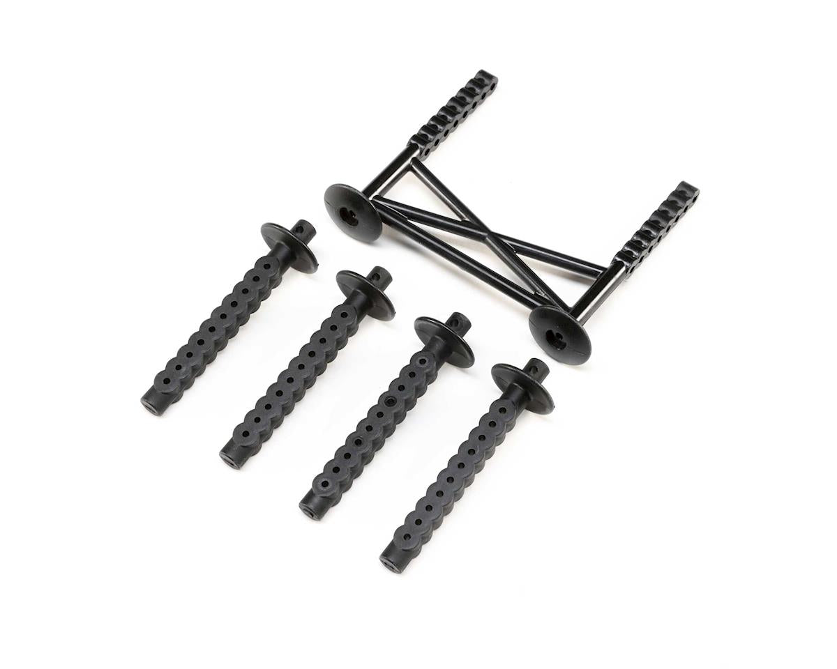 LOS241050 Losi Black Rear Body Support and Body Posts, LMT Losi