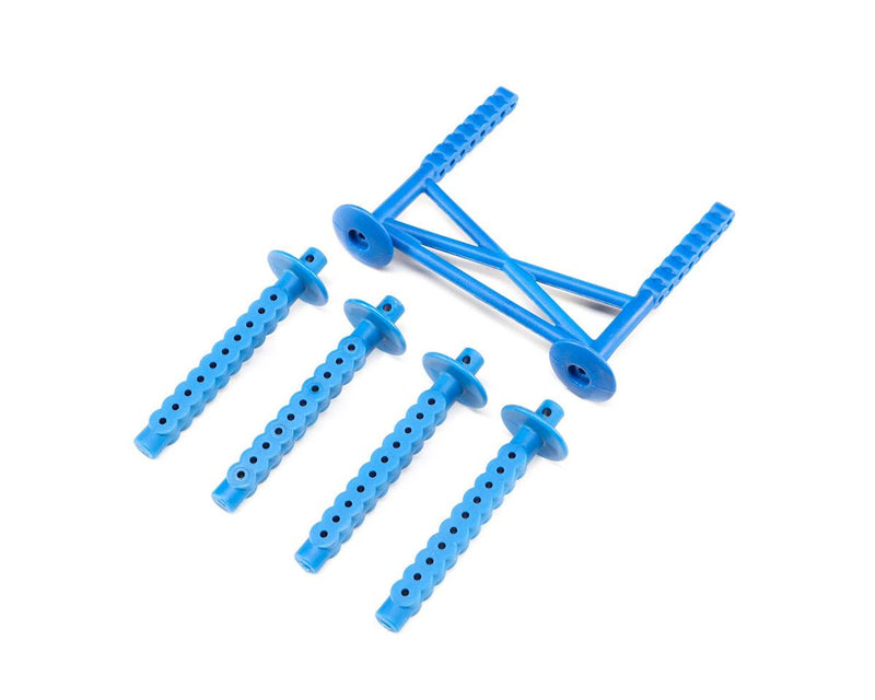 LOS241051 Losi Blue Rear Body Support and Body Posts, LMT