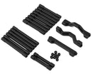 LOS241076 Losi Black Aluminium Crossbar Brace and Spacer Set, LMT, Tuned LMT Losi
