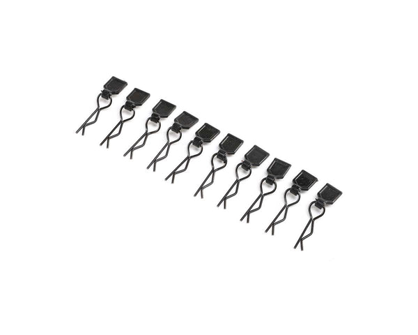 LOS246003 Losi Body Clips, Black, Small, 10pcs, LMT