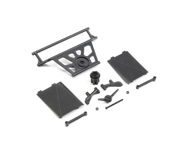 LOS251078 Losi Cage Rear, Tower Supports, Mud Guards, Super Rock Rey