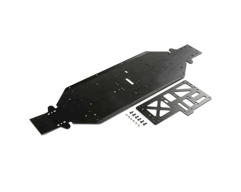 LOS251090 Losi Chassis with Brace, 4mm Black, DBXL-E 2.0