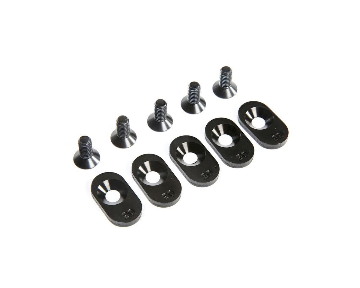 LOS252103 Losi Engine Mount Insert and Screws, Black, 20T, 5ive-T 2.0 Losi