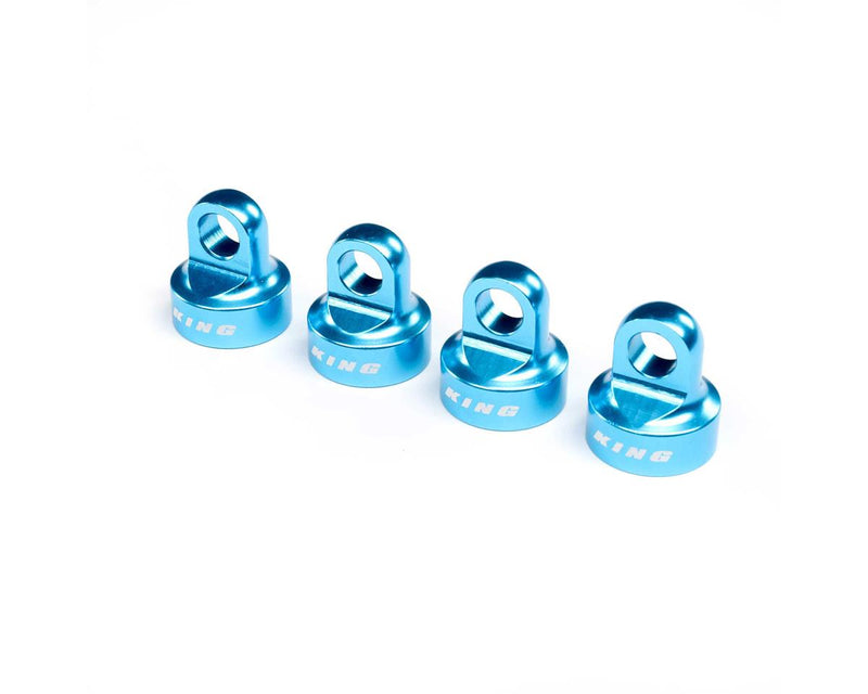 LOS253031 Losi Aluminium Shock Cap Set, King Blue, 4pcs, SBR 2.0