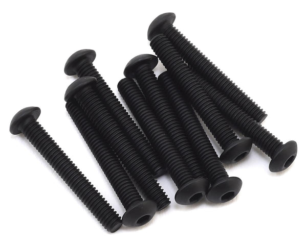 LOS255011 Losi Button Head Screws, Stl, BO, M4 x 30mm (10)