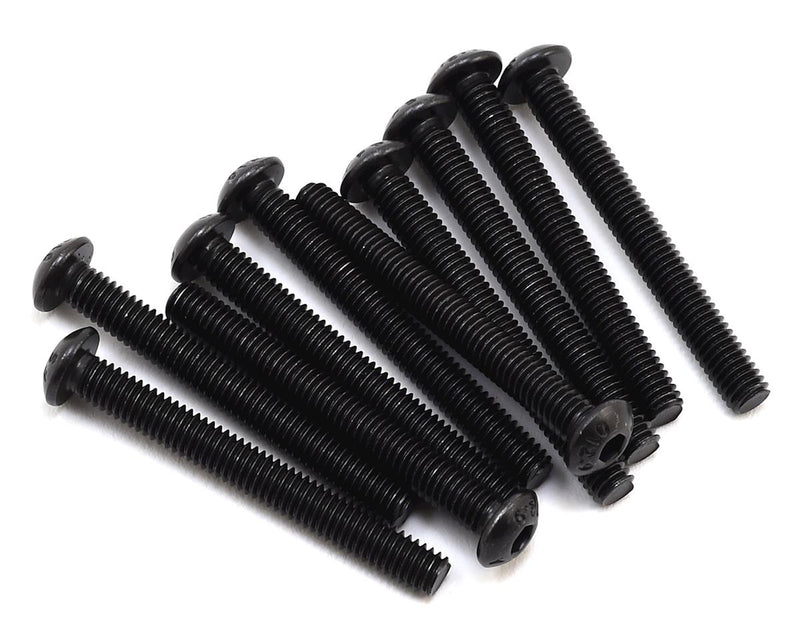 LOS255012 Losi Button Head Screws, Stl, BO, M4 x 35mm (10)