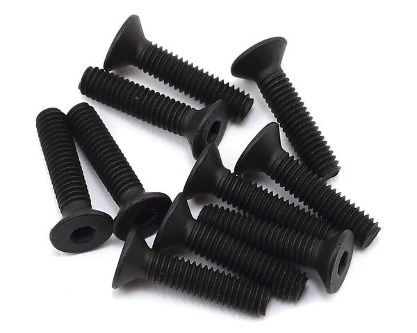 LOS255020 Losi Flat Head Screws, Stl, BO, M4 x 18mm (10)