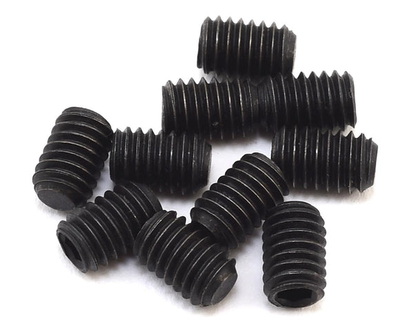 LOS255021 Losi Set Screws, Stl, BO, Flat Point, M4 x 6mm (10)