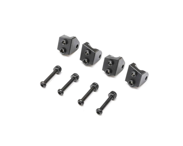 LOS314006 Losi Lower 4-link Mount Set, Black Aluminium, 4pcs, Mini LMT