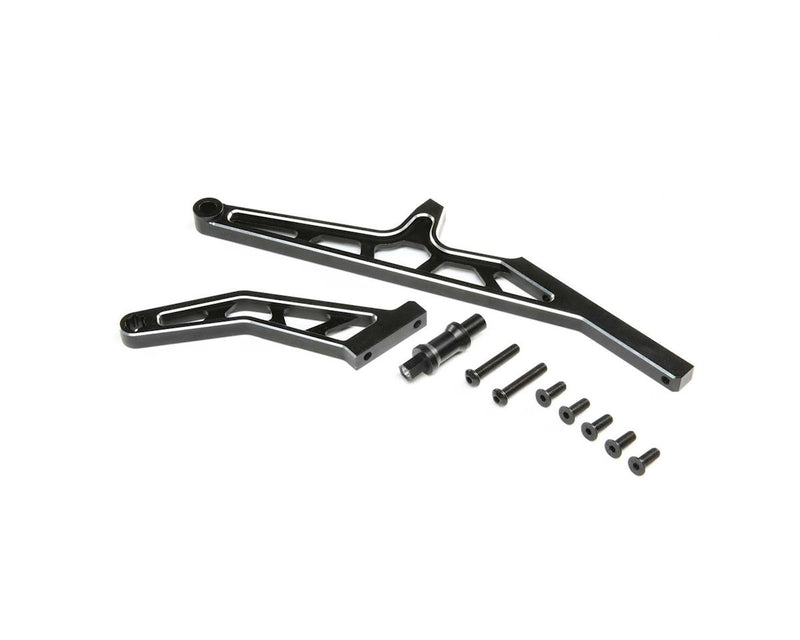 LOS351015 Losi Chassis Brace Set, Rear, Aluminum, Black, DBXL-E 2.0