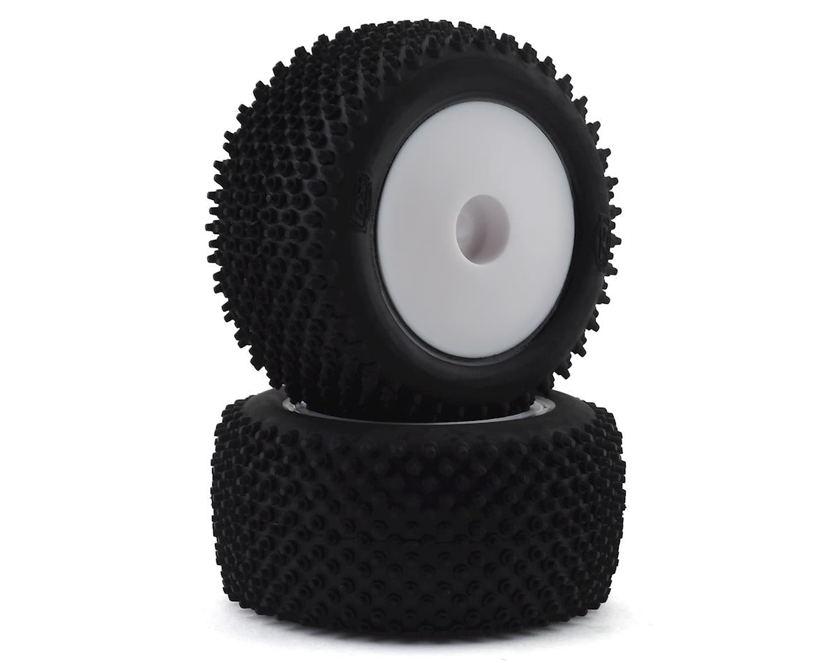 LOS41013 Losi Rear Mounted Pin Tyres, White, 2pcs, Mini-T 2.0 Losi