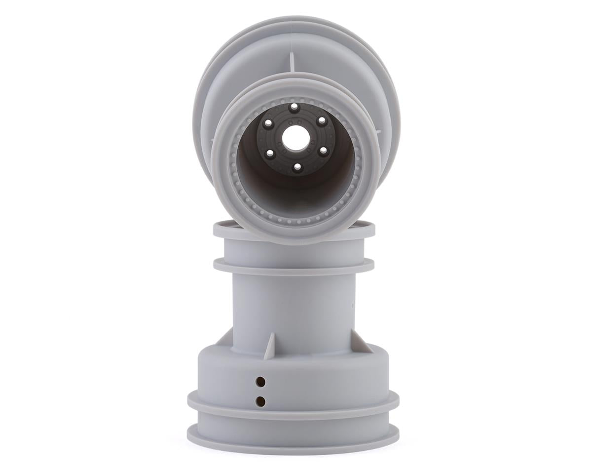 LOS43033 Losi Monster Truck Wheel, Silver, 2pcs, LMT Losi