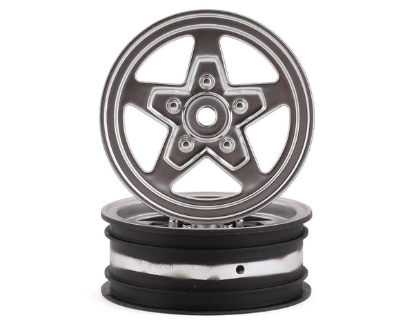 LOS43047 Losi Satin Chrome Front Wheel, 2pcs, 22S Drag