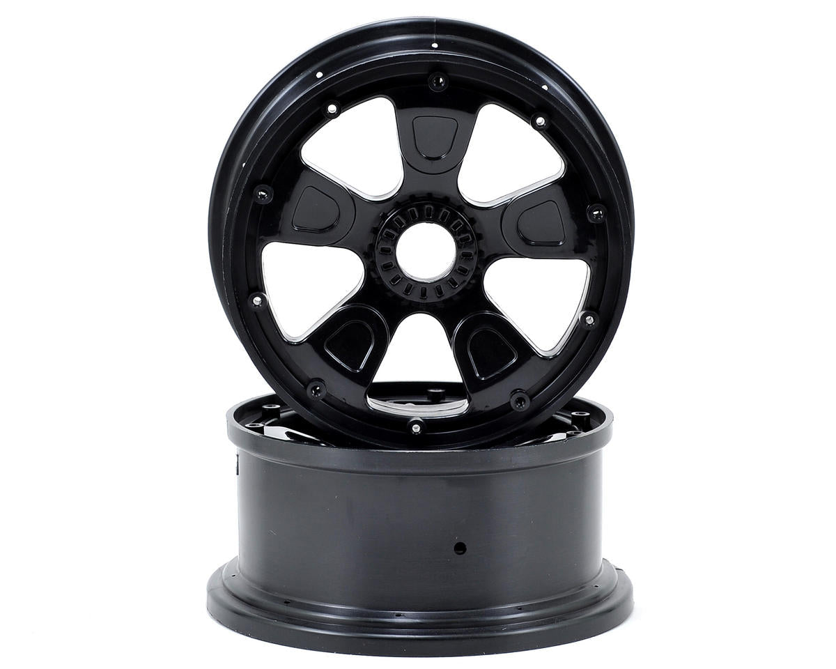 LOS45005 Losi Wheel/Beadlock, Black (2), 1, 5 4wd DB XL Losi