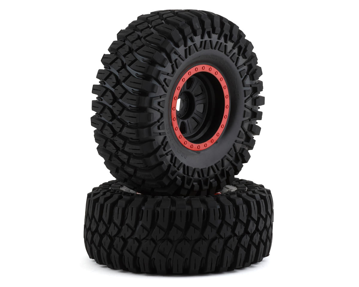 LOS45031 Losi Maxxis Creepy Crawler LT, Black, Mounted (2), Super Rock Rey Losi