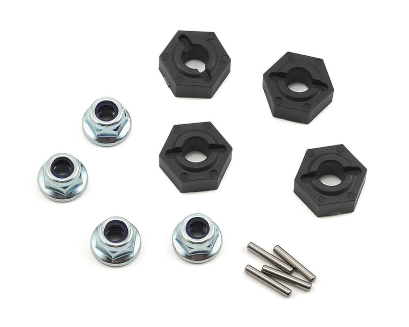 LOSB3525 Losi 12mm Molded Hex Pins & Lock Nuts(4)