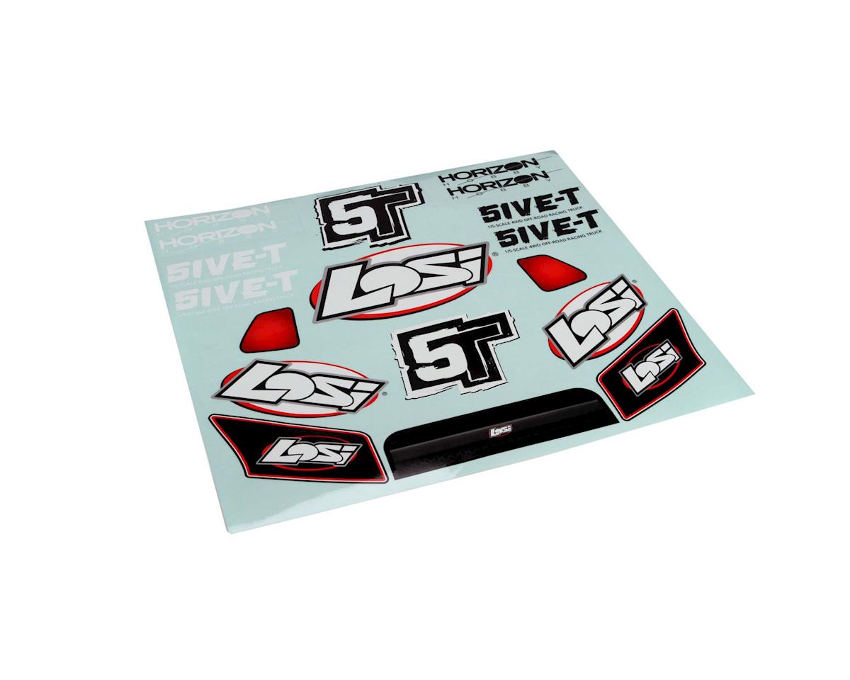 LOSB8220 Losi Grill, Lights and Logo Sticker Sheet, 5IVE-T Losi