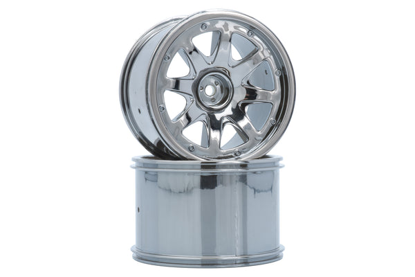LRP-122021 LRP 8-SPOKE WHEEL BLACK -CHROME (2 PCS)