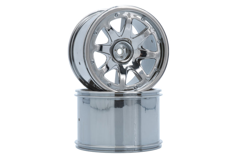 LRP-122021 LRP 8-SPOKE WHEEL BLACK -CHROME (2 PCS)