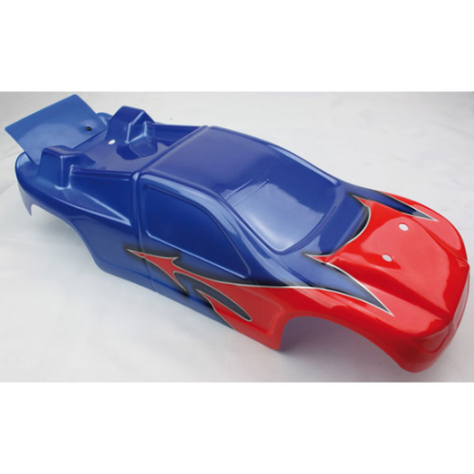 LRP-122134 LRP BODY SHELL PREPAINTED RED/YELLOW/BLUE S10 TC