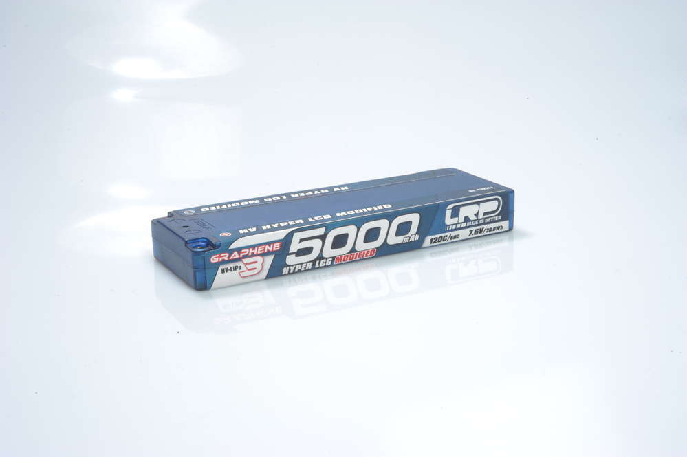 LRP-430272 LRP HV Hyper LCG Modified Graphene-3 5000mAh Hardcase Battery - 7.6V LiPo - 130C/65C LRP