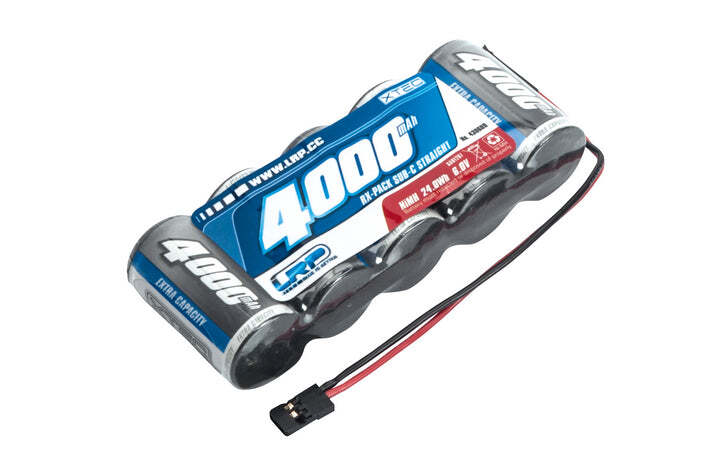 LRP-430609 LRP XTEC 1/5 RX-pack Straight SubC NiMH - JR - 6.0V - 4000mAh LRP