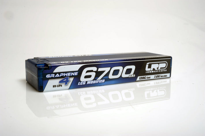 LRP-431271 LRP HV LCG Modified GRAPHENE-4 6700mAh Hardcase battery - 7.6V LiPo - 120C/60C