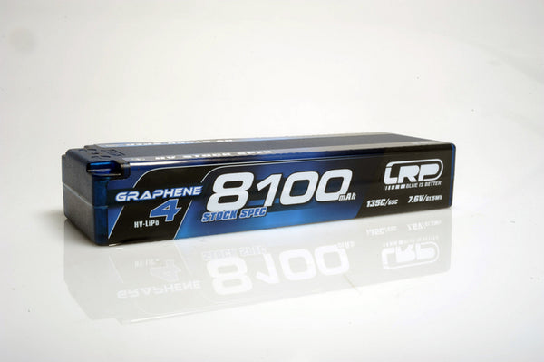 LRP-431280 LRP HV Stock Spec GRAPHENE-4 8100mAh Hardcase battery - 7.6V LiPo - 135C/65C