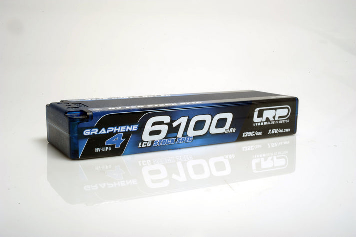 LRP-431281 LRP HV LCG Stock Spec GRAPHENE-4 6100mAh Hardcase battery - 7.6V LiPo - 135C/65C LRP