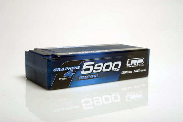 LRP-431285 LRP HV Stock Spec Shorty GRAPHENE-4 5900mAh Hardcase battery - 7.6V LiPo - 135C/65C