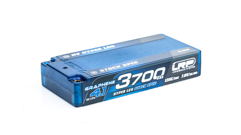 LRP-432287 LRP HV Hyper LCG Stock Spec Shorty GRAPHENE-4.1 3700mAh Hardcase Battery - 7.6V LiPo - 135C/65C LRP