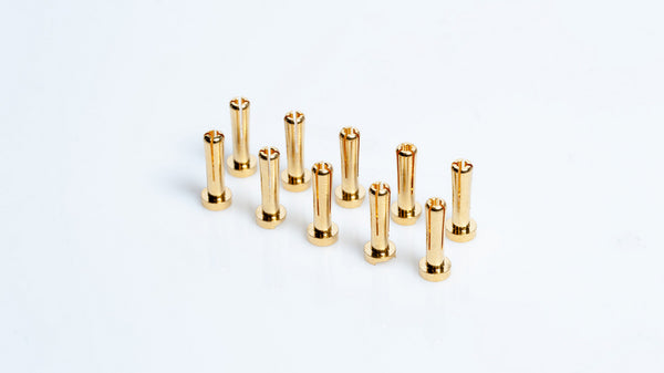LRP-65951 LRP 4mm Gold connectors - WorksTeam - 18mm length (10 pcs.)