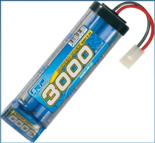 LRP Power Pack 3000 - 8.4V - 7-cell - Tamiya/JST plug - NiMH Stickpack