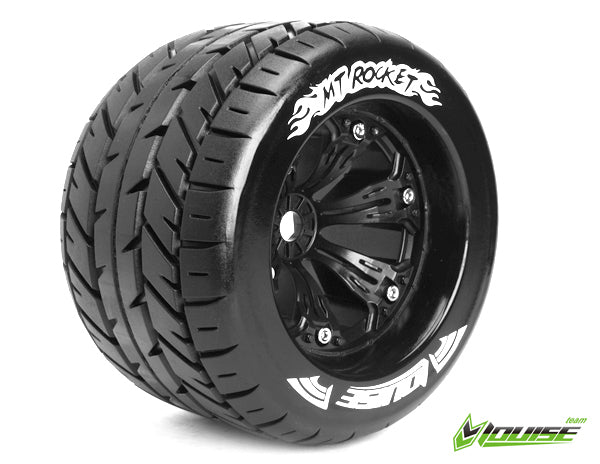 LT3217B MT-Rocket 1/8 Monster Truck Tyres Black Louise