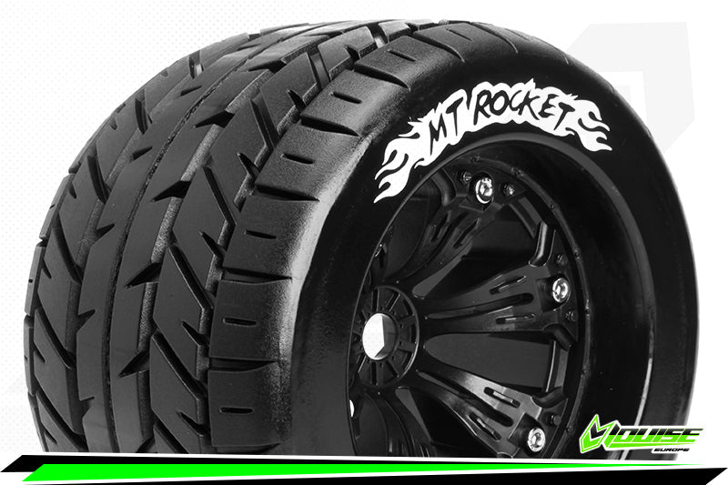 LT3217BH MT-Rocket 1/8 Monster Truck Tyres Black Louise