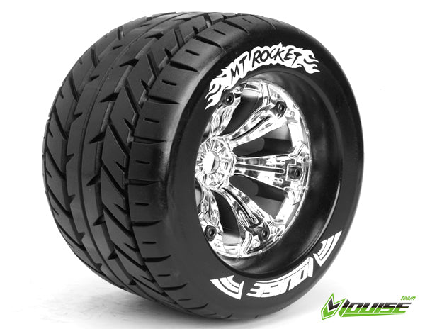 LT3217C MT-Rocket 1/8 Monster Truck Tyres Chrome Louise