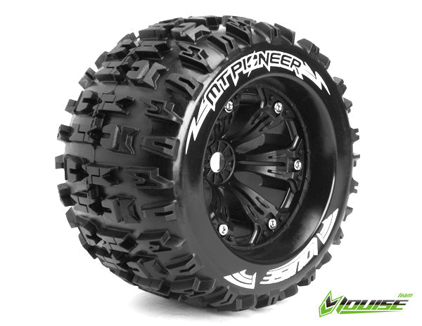 LT3218B MT-Pioneer 1/8 Monster Truck Tyres Black Louise