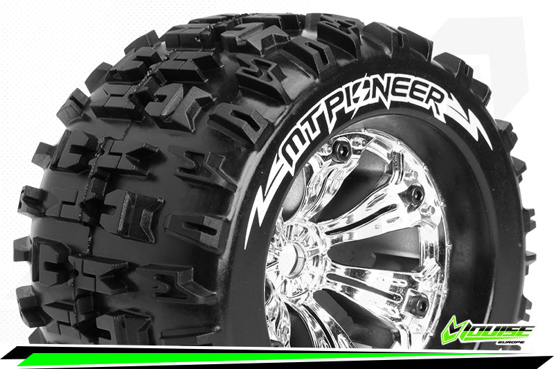 LT3218CH MT-Pioneer 1/8 Monster Truck Tyres Chrom Louise
