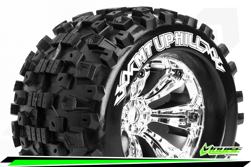 LT3219CH MT-Uphill 1/8 Monster Truck Tyres Chrome Louise