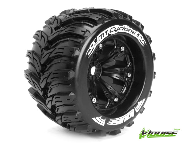 LT3220B MT-Cyclone 1/8 Monster Truck Tyres Black Louise
